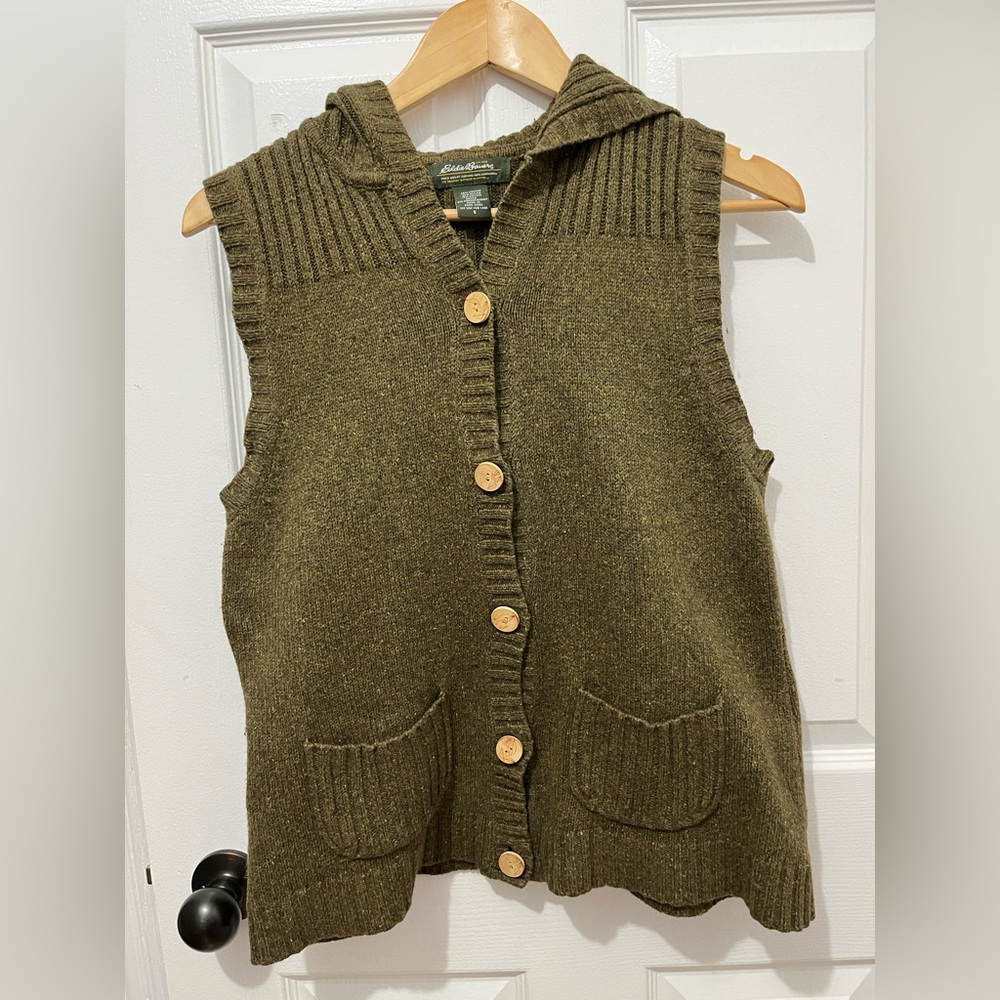 Eddie Bauer Hooded Sweater Vest